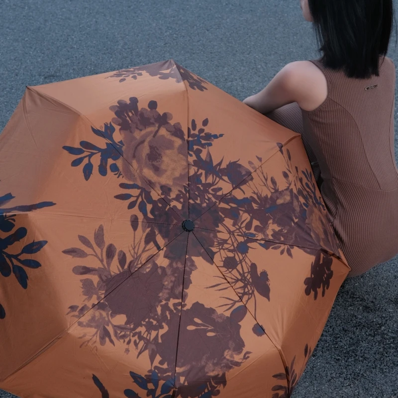 

Automatic Fold Umbrella with New Chinese Style | All-Weather UV Sunshade | Retro Folding Design for Women