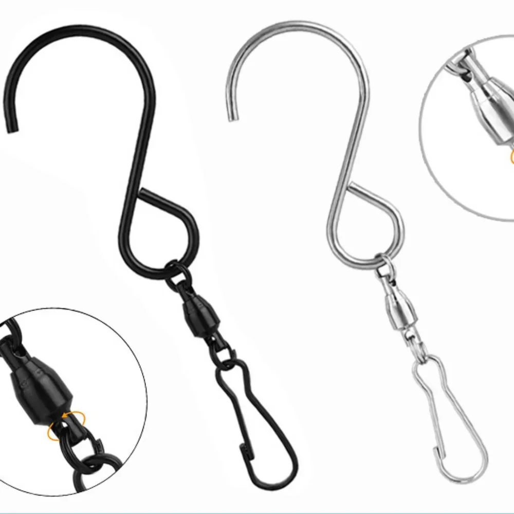 Popular 10Pcs Swivel S-Hook Clips 360 Degree Rotation Multi-use Hanging Hooks for Wind Chimes Wind Spinners Crystal Twisters Out