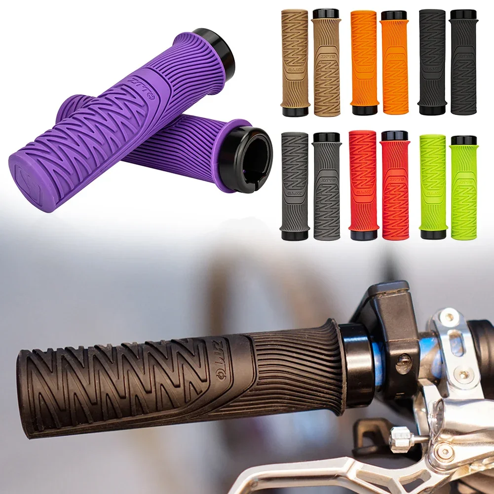 

22.2mm Mountain Grips Lock-on Grip Bigger Anti-Slip Handlebar Shock-Proof Bolder Rubber Bicycle Grips MTB Bike Handlebar Parts