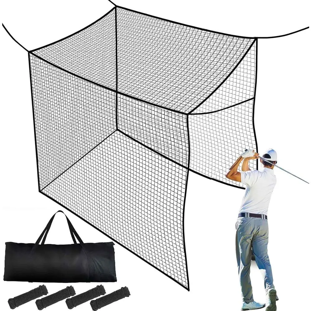 

Gol Batting Cage Netting 10 x 10 x 10t Practice Net or Gol (e NOT Included) Training Net with Tie Ropes or Backyard Indoor Outdo