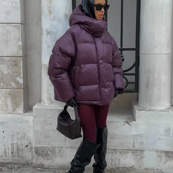 Veste matelassée à capuche Chic pour femme, manteau bouffant...