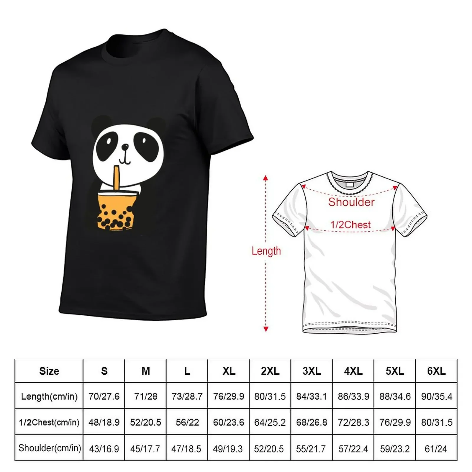 Bubble Tea Boba Panda Bambu Brand Foodie Drink T-Shirt custom shirt sublime mens champion t shirts