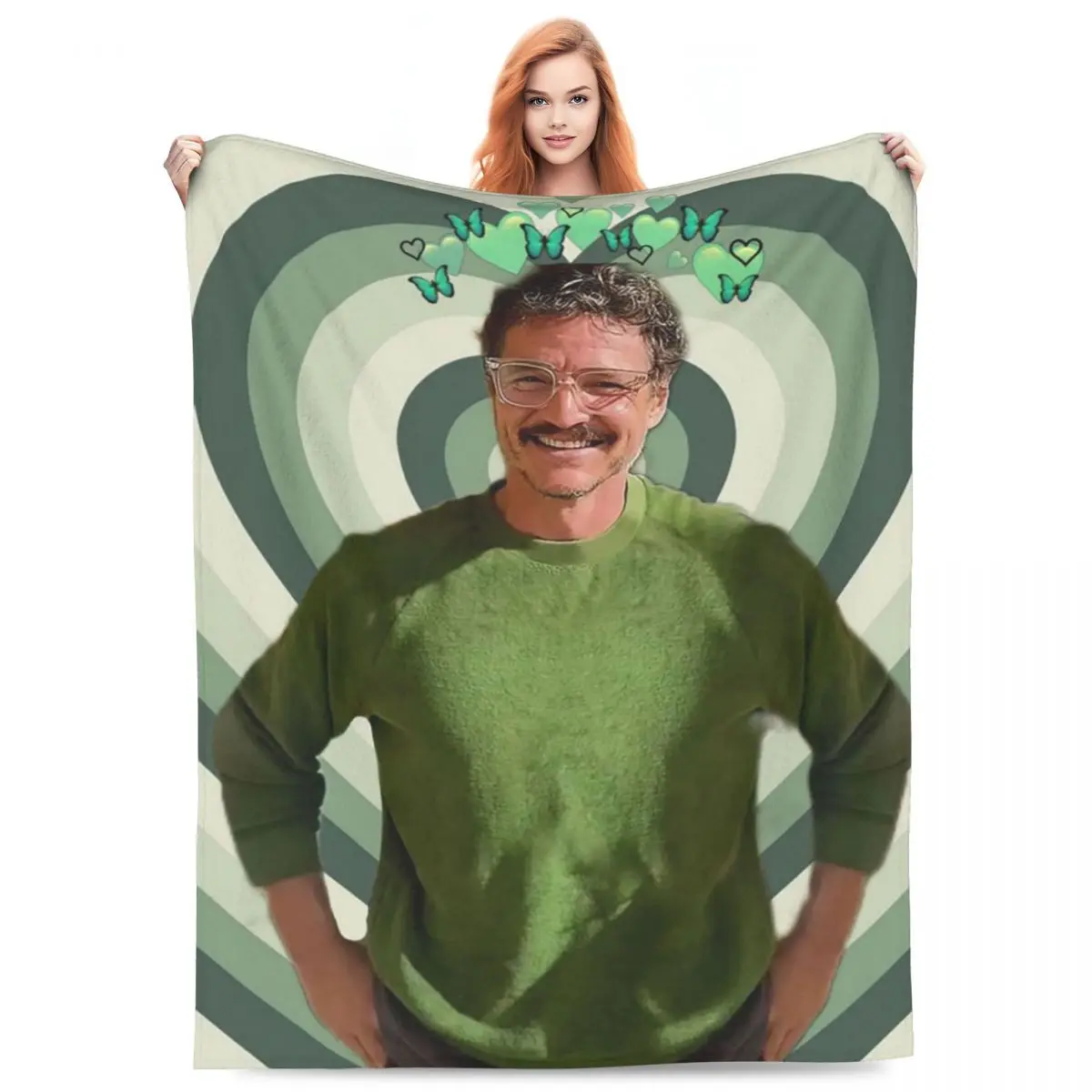 

Pedro Pascal Pattern Blanket Flannel Sofa Throw Blanket Breathable Throw Blankets for Home Bedroom Office Throws Bedspread Quilt