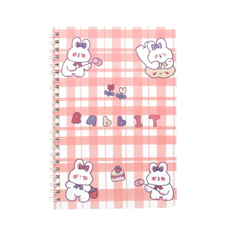 A5 Coil Cartoon Cute Student Horizontal Notebook Thickened Eye Protection Color Copy Portable Notebook Learning Supplies