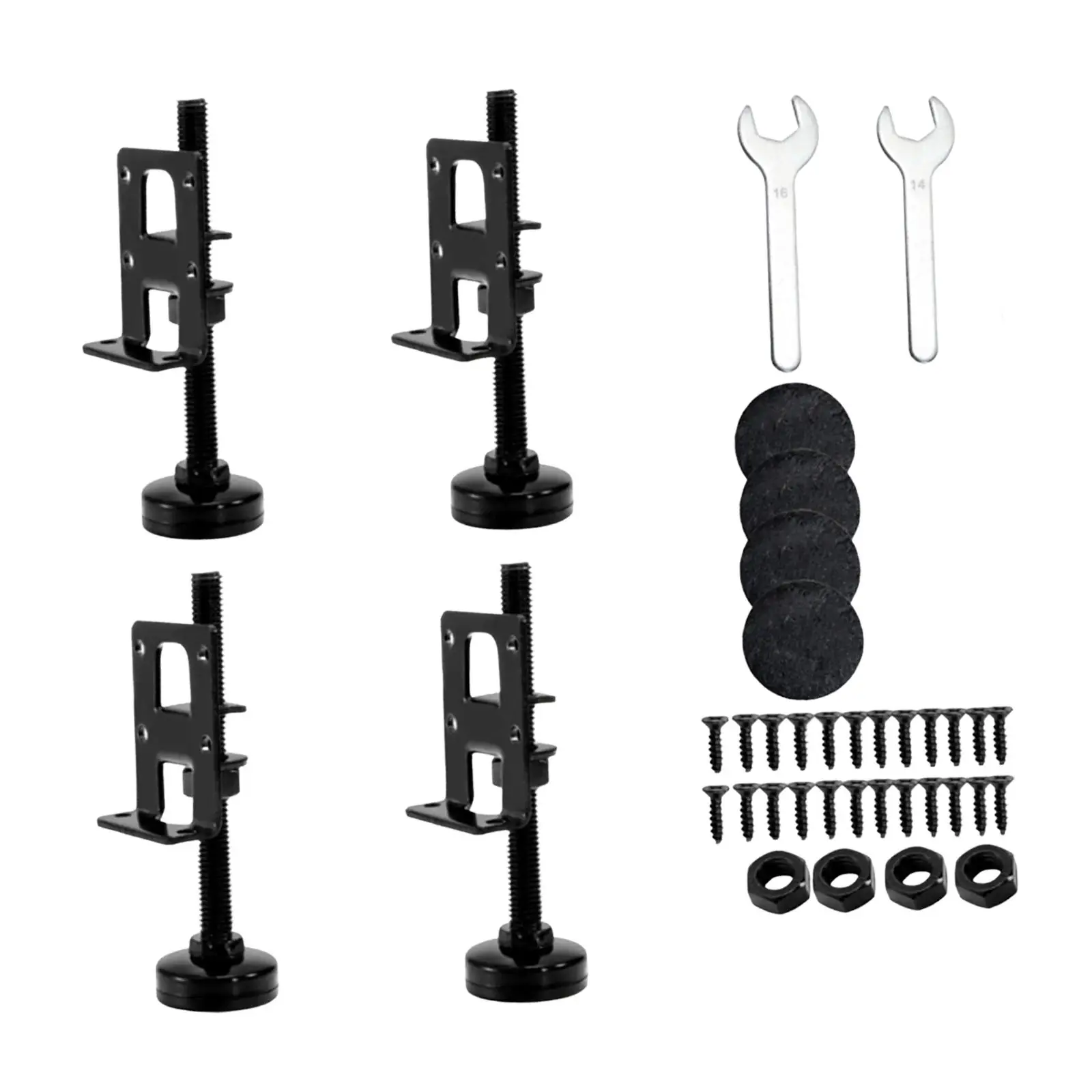 Adjustable Leveling Feet Multifunction Simple Leg Levelers Easy to Install for Shelving Units Wardrobe Desk Chair Workbench