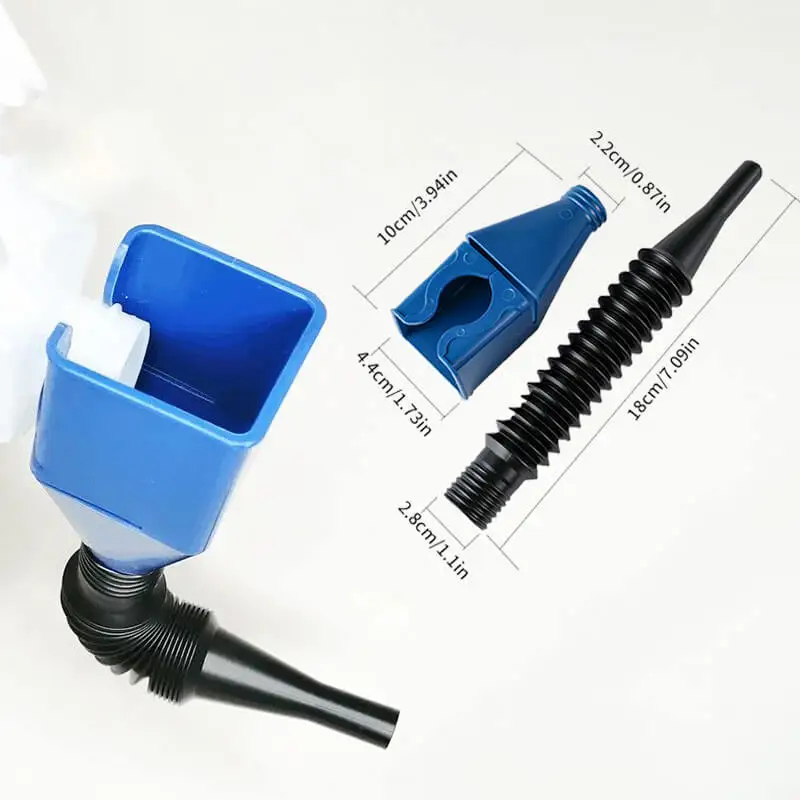 Flexible Draining Tool Snap Funnel Foldable Car Motorcycle Truck Oil Gasoline Filling Extension Pipe Hose Funnels Draining Tool