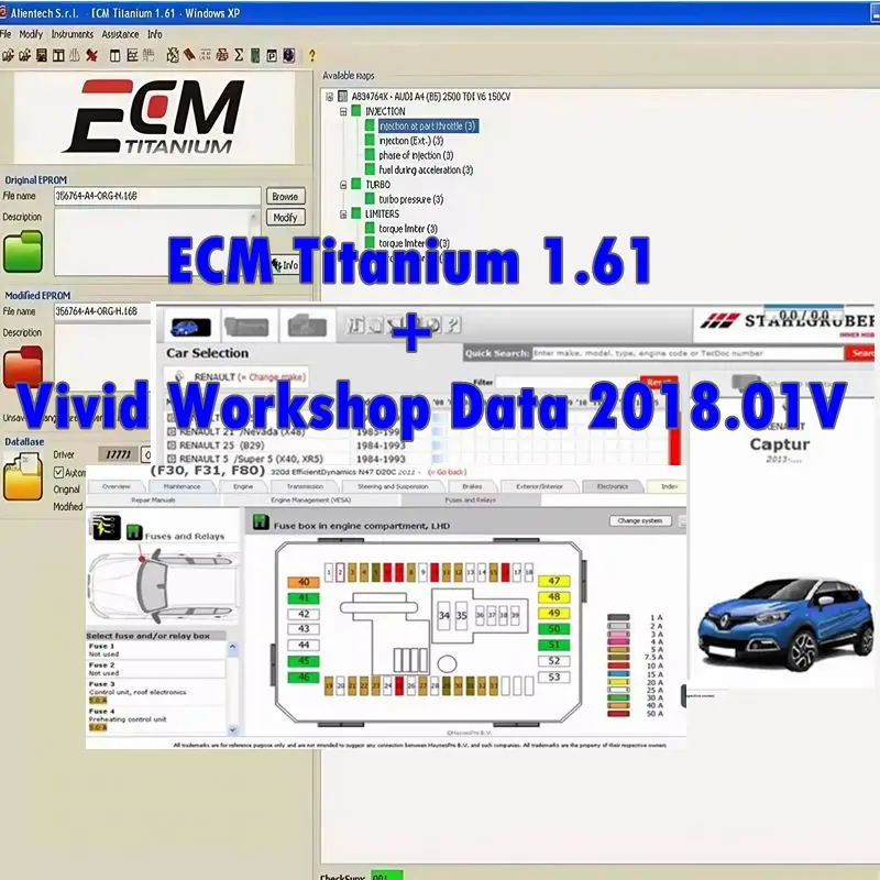 Vivid Workshop Data Atris-Stakis Technik 2018.01V ECM Titanium 1.61 with 26000+ Drivers ECU Tool Compatible  - Driver ECM 18259
