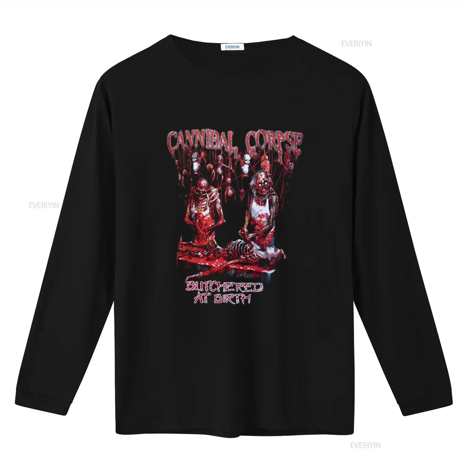 Cannibal Corpse Butchered at Birth Cotton T Shirt for Rock Fans XXL Size vintage Washed homme Stretched Unisex Slightly