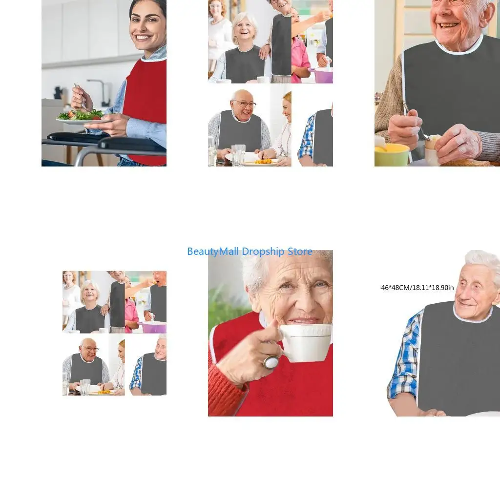 40JD Adult Bibs for Women Men Waterproof Adult Bibs for Elderly Eating Adults Bibs for Senior Citizens,Clothing Protectors