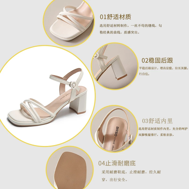 2023 Summer Women's Sandals Ladies Casual Outerwear Low Heels High Heel Fashion Design Professional Work open-toed Shoes New