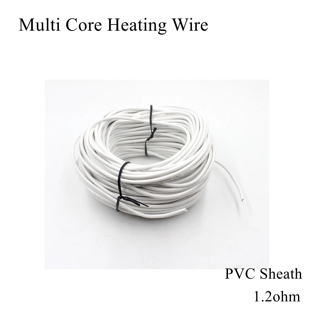 

Twin Double Core Heating Wire Alloy Copper Cable Freeze Infrared Dry Water Fire Pipe Frost Warm Car Auto Moto Sewer 1.2ohm 12V