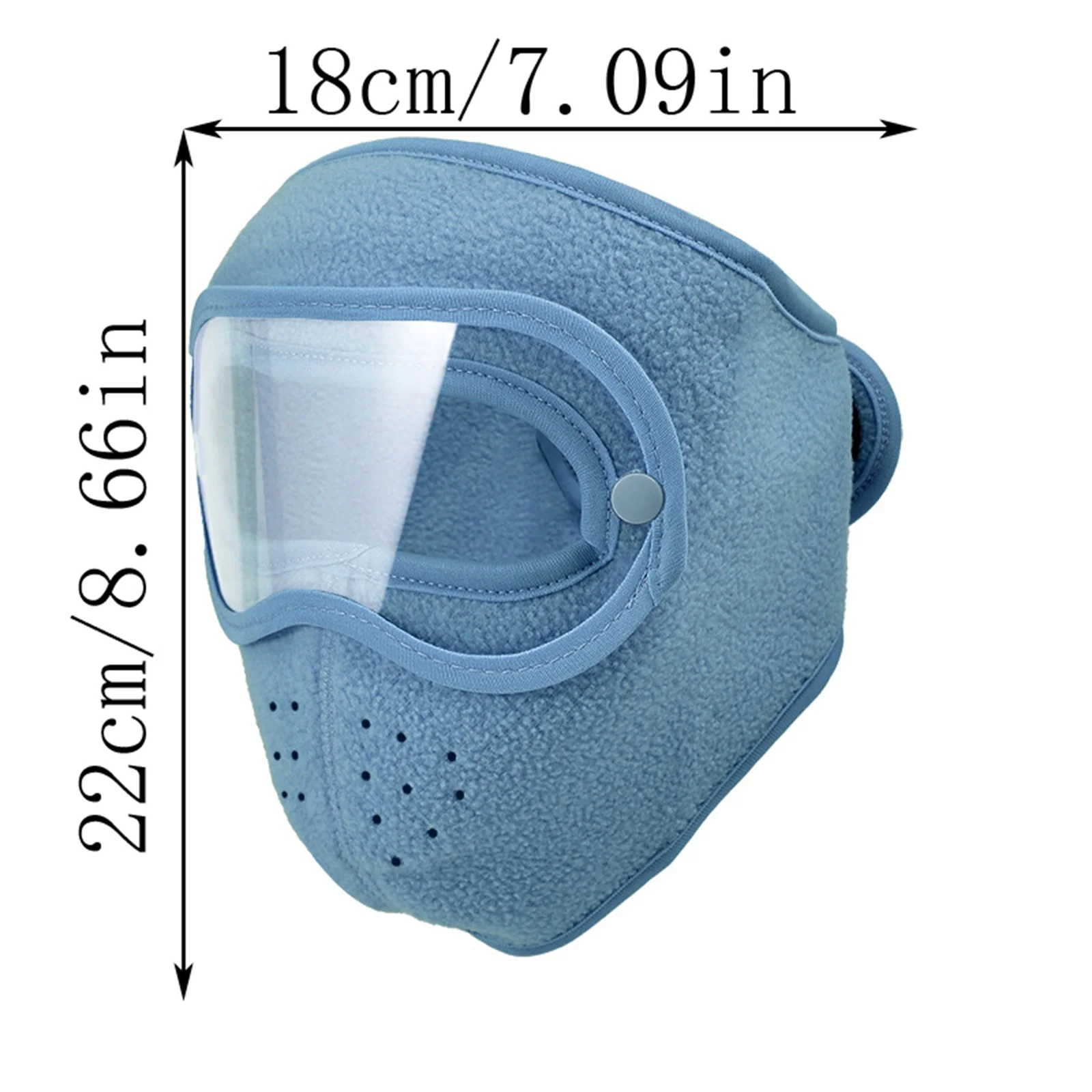 قناع دافئ بلون نقي من الصوف القطبي لركوب الخيل في الهواء الطلق مقاوم للرياح عالي الوضوح ومضاد للضباب قناع وجه لركوب الدراجات