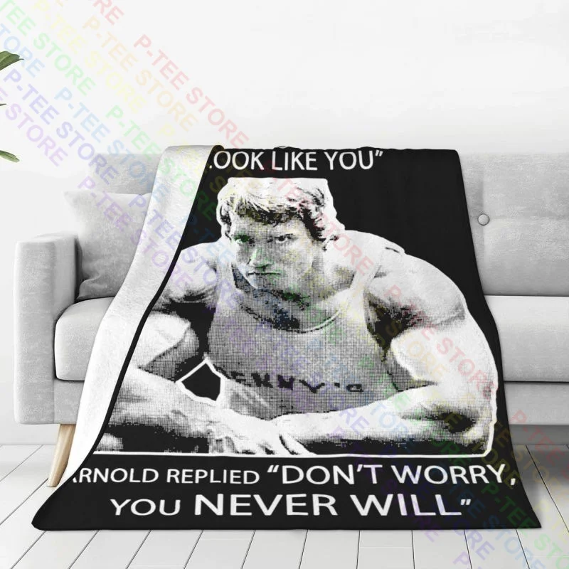 Arnie Arnold Schwarzenegger Blanket Luxury Comfort Comfortable Cover Blanket Camping Blanket