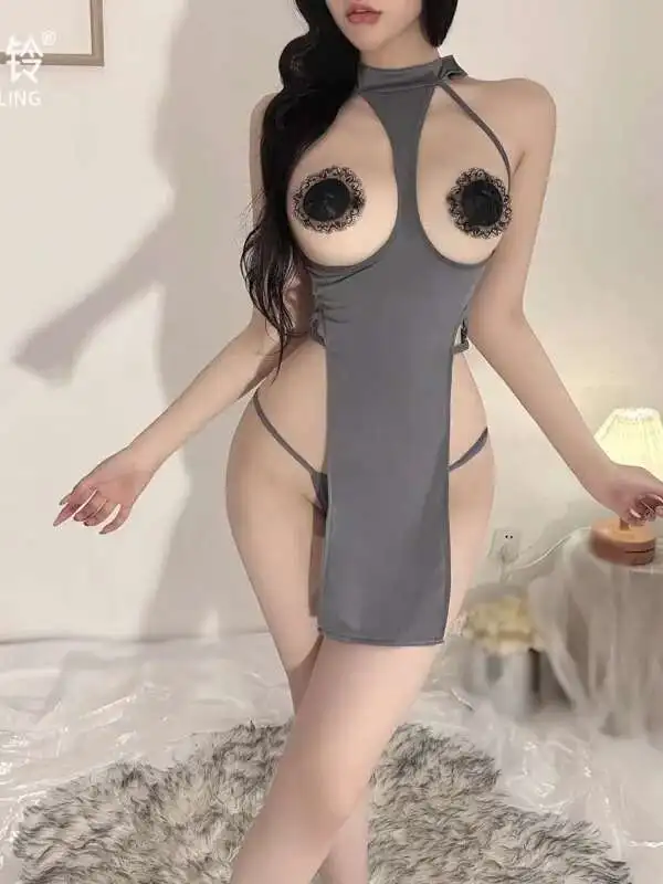 Minivestido exótico SM con estampado de leopardo rosa, uniforme de Anime nuevo, pijama Sexy recortado, vestido elegante sexi Korena para mujer MTV7