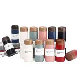 Small Stainless Steel Water Cup Cute Portable Insulation Cup Vacuum Flask Plastic Lids 250ml