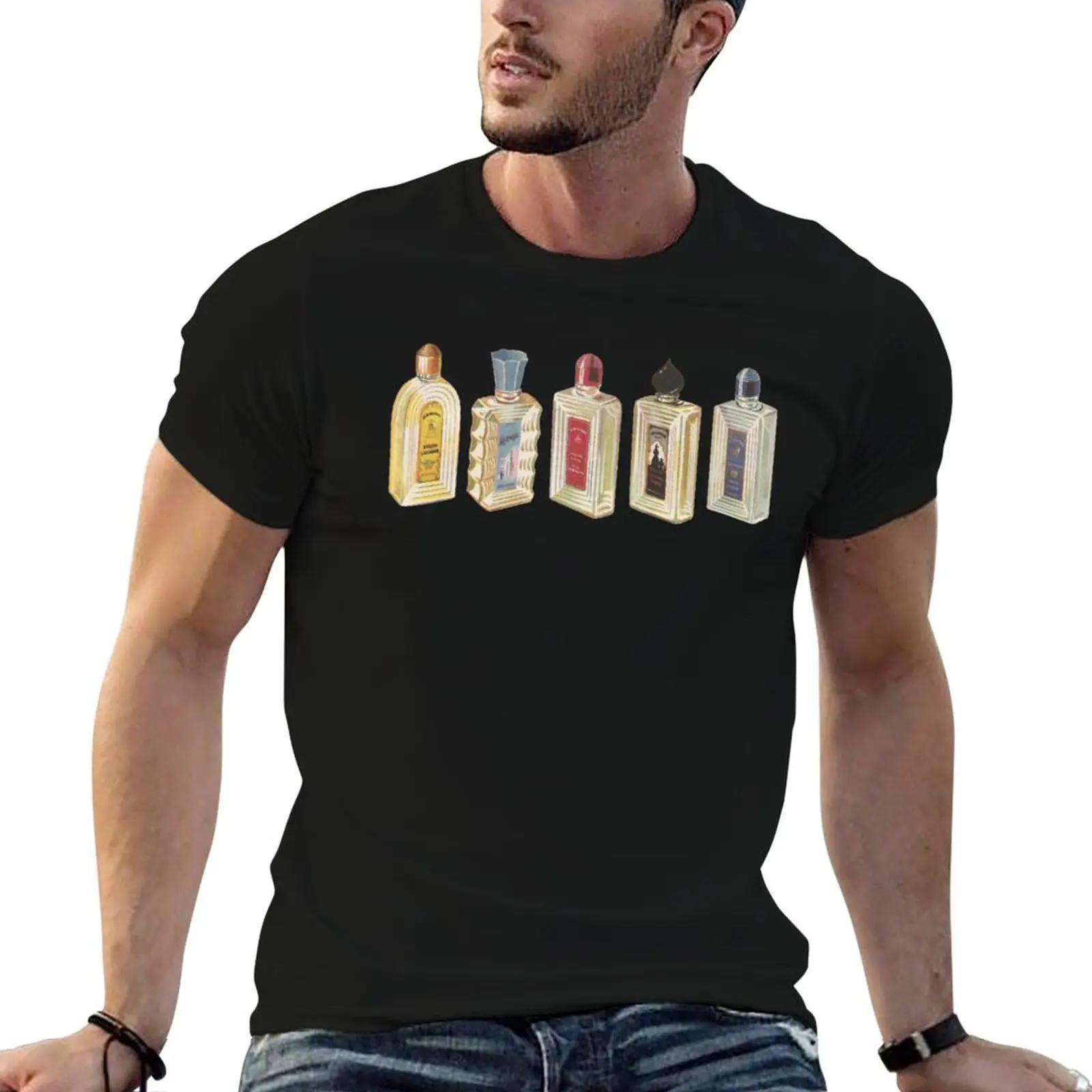 vintage perfume T-Shirt anime figures graphic t shirts mens funny t shirts