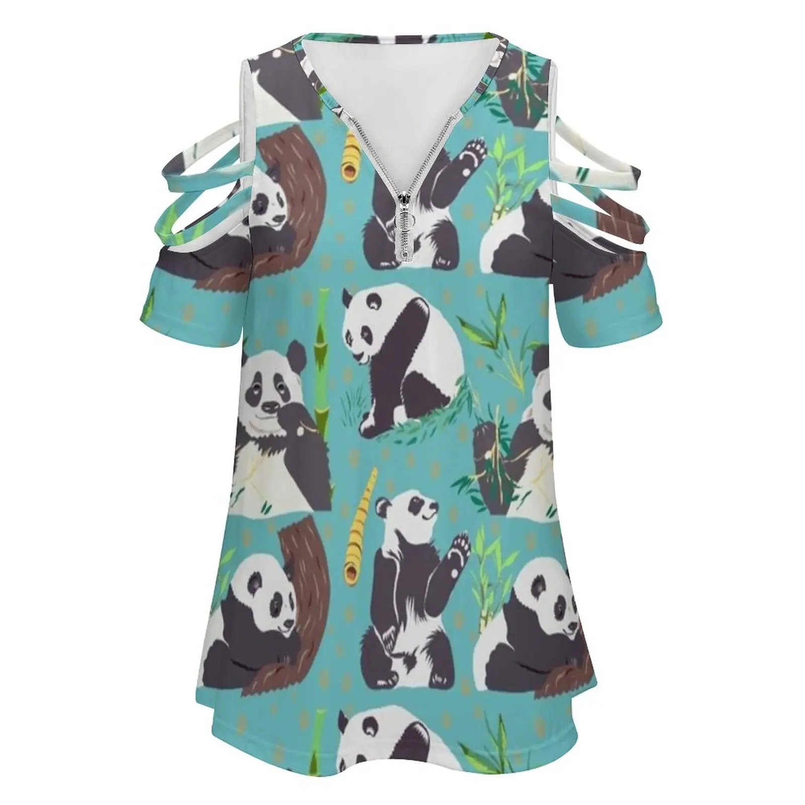 Whole Lotta Panda Woman's T-Shirt Spring And Summer Printed T Shirts Various styles T-shirts Panda Wildlife Nature Pattern