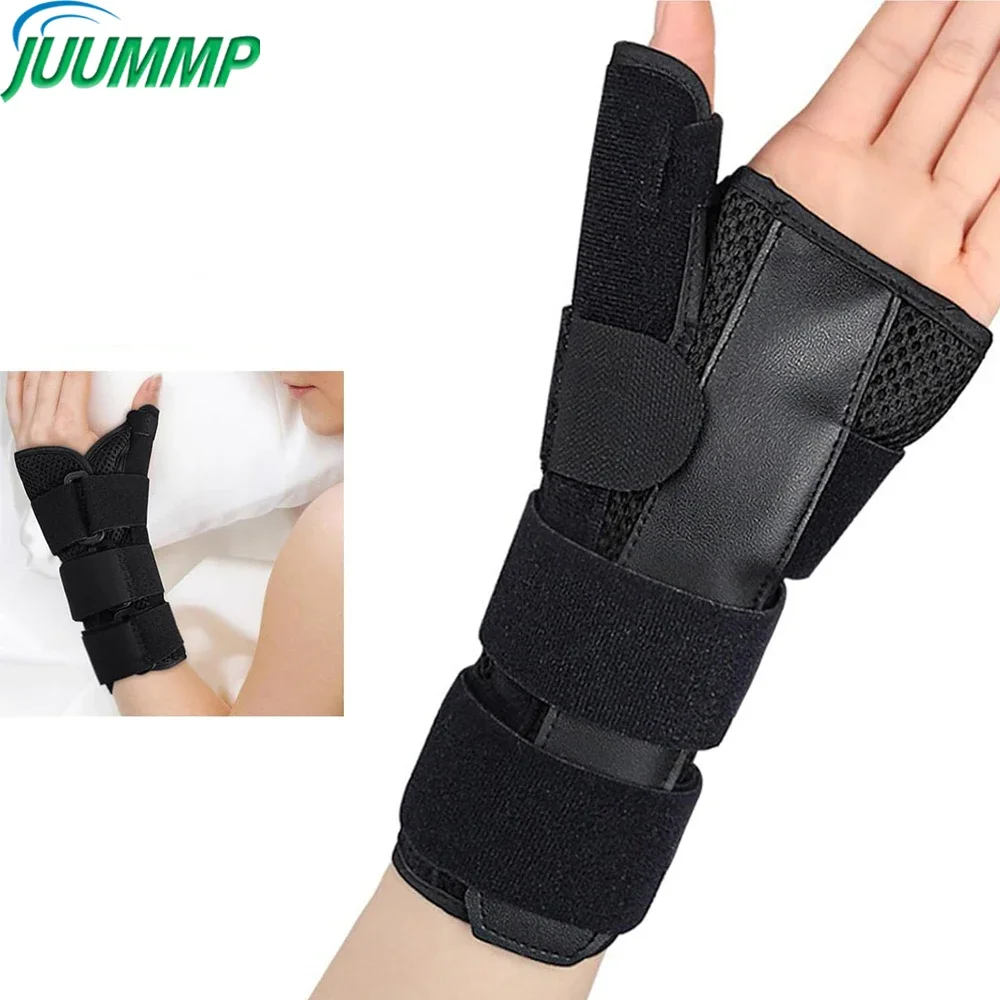 1PCS Carpal Tunnel Wrist Brace with Thumb Support,Adjustable Night Thumb Spica Splint Right Left Hand,Wrist Guard Stabilizer