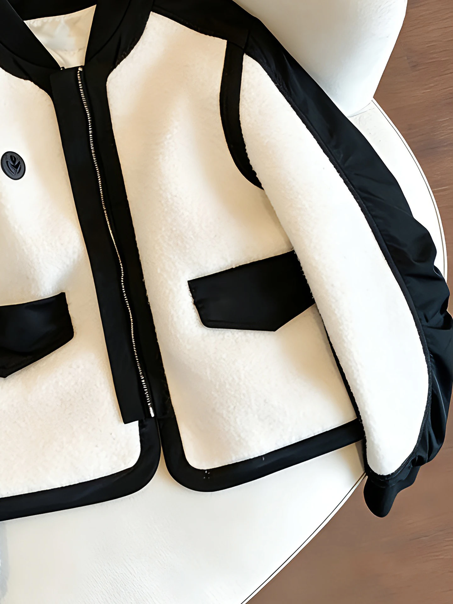 ファイオナブル パッチワーク ラムファー襟 コットンジャケット 男女兼用 秋冬 暖かい スタンドカラー オールマッチトップ 韓国風