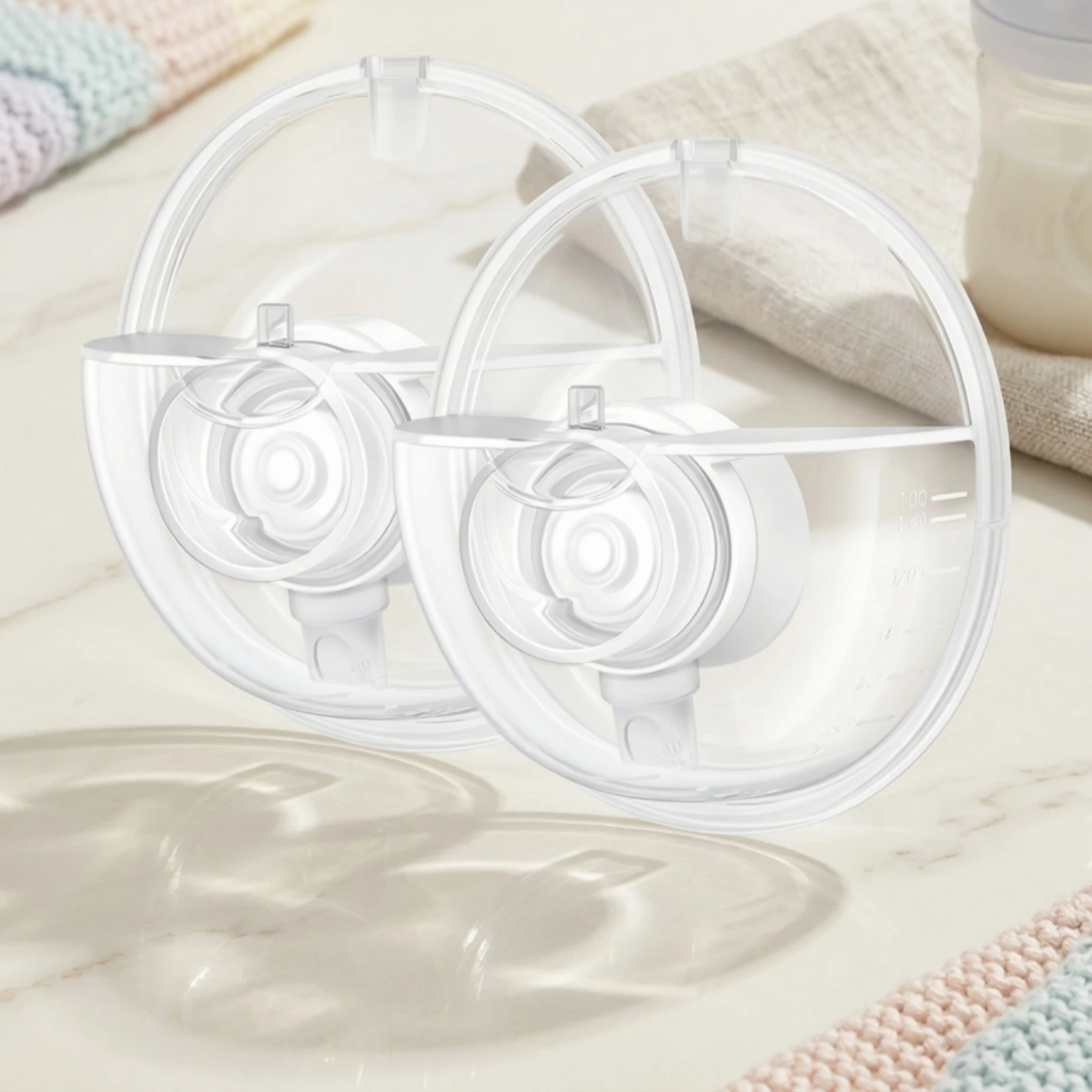 2個入り搾乳器交換部品、バルブ付きウェアラブル搾乳器部品、ママ向けシリコン製ベビーグッズ、職場での搾乳用