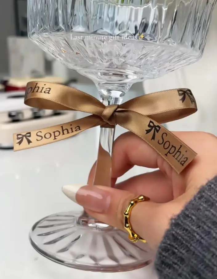 Champagne Gold Satin Ribbon for Gift Wrapping