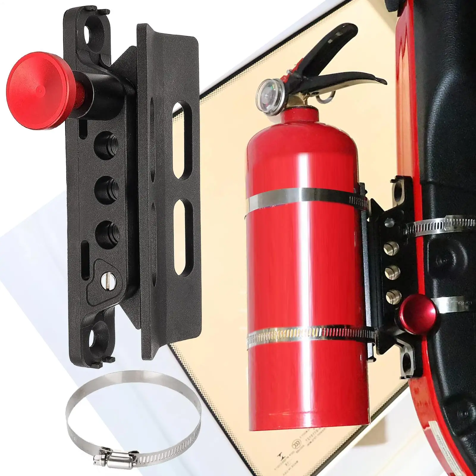 Fire Extinguisher Wall Mount Heavy Duty Boat Fire Extinguisher Mount Automotive Auxiliary Parts For Pontoon Marine Motorhome