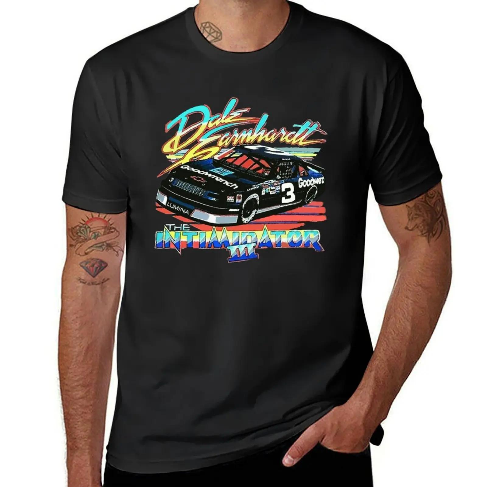 

Vintage Dale Earnhardt Intimidator Racing Tour Design T-Shirt tops graphics Men's cotton t-shirt