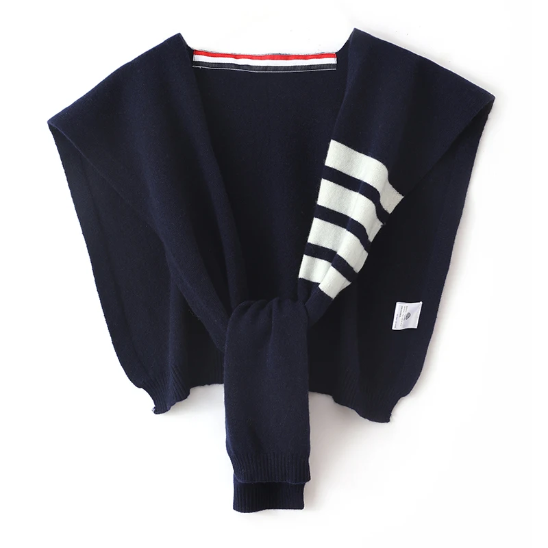 High-necked cashmere knitted vest female loose outer wear large size pullover vest sleeveless vest lazy cashmere top