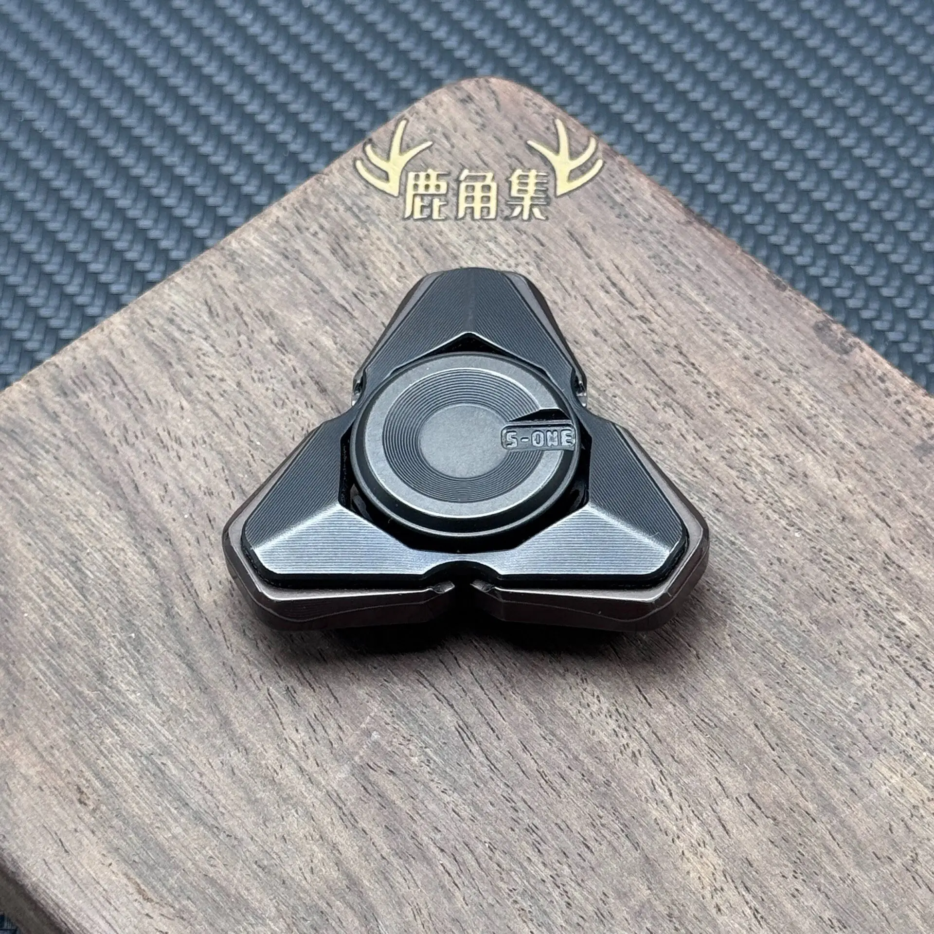 Used EDC Good Bean, Garlic Qs Ripple, Titanium Tungsten Sprocket Fidget Spinner