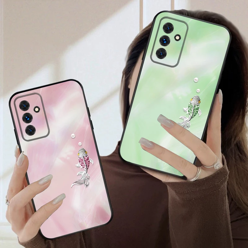 

Blue Little Fish For Samsung S20FE S 21 22 23 FE 24 Plus 25 Ultra Galaxy M23 32 34 35 52 53 54 55 5G silicone soft phone case