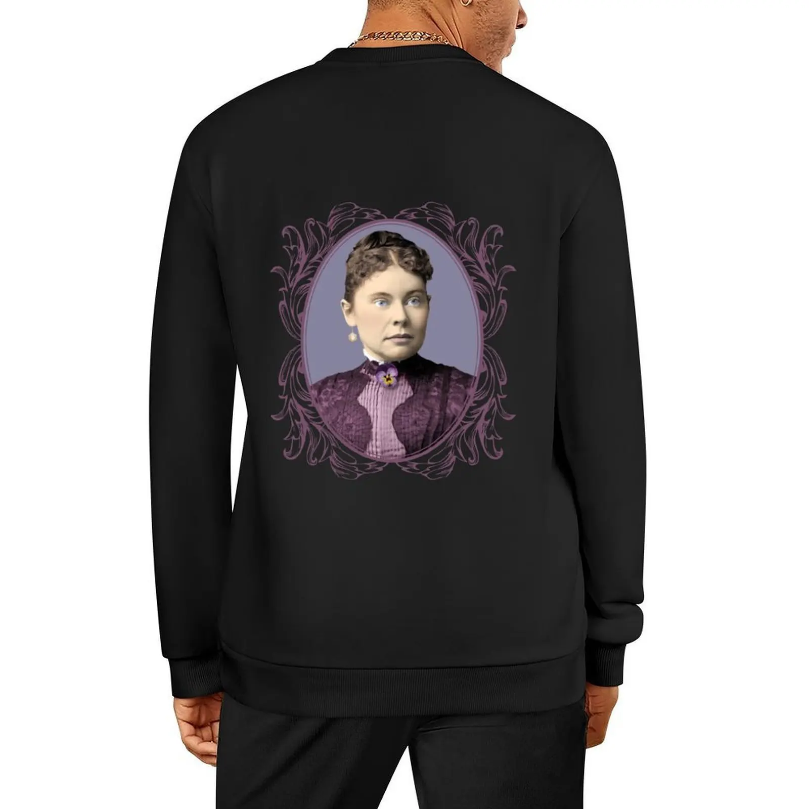 

Lizzie Borden Purple Dress & Pansy Brooch (no text) Pullover autumn clothes men clothes men clothing anime sweatshirt