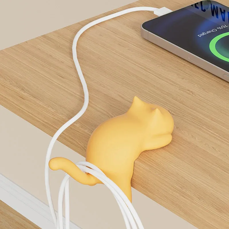 Cat Backpack Hook Office Desk Edge No Marking No Punching Student Desk Side Multifunctional Bag Hanger for School image 3