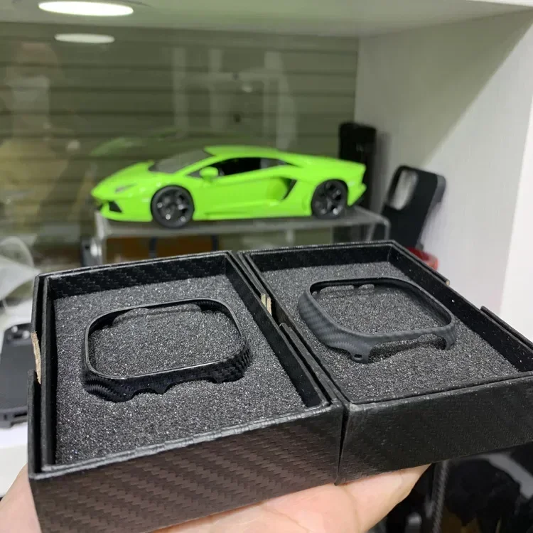 Ultra 2 49mm Genuine Carbon Fiber Case for Apple Watch Series 10 42mm 46mm 9 8 7 6 SE 41mm 45mm 44mm Protective Cover for iWatch
