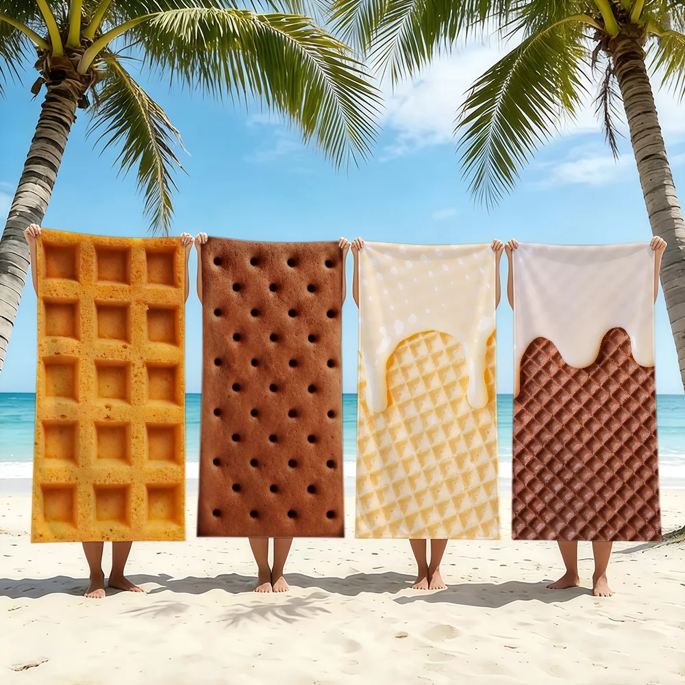 Sided Toasted Bread Food Towel Bath Towel Towel Travel Shower Quick-Drying Soft Same Style Men Women Sports