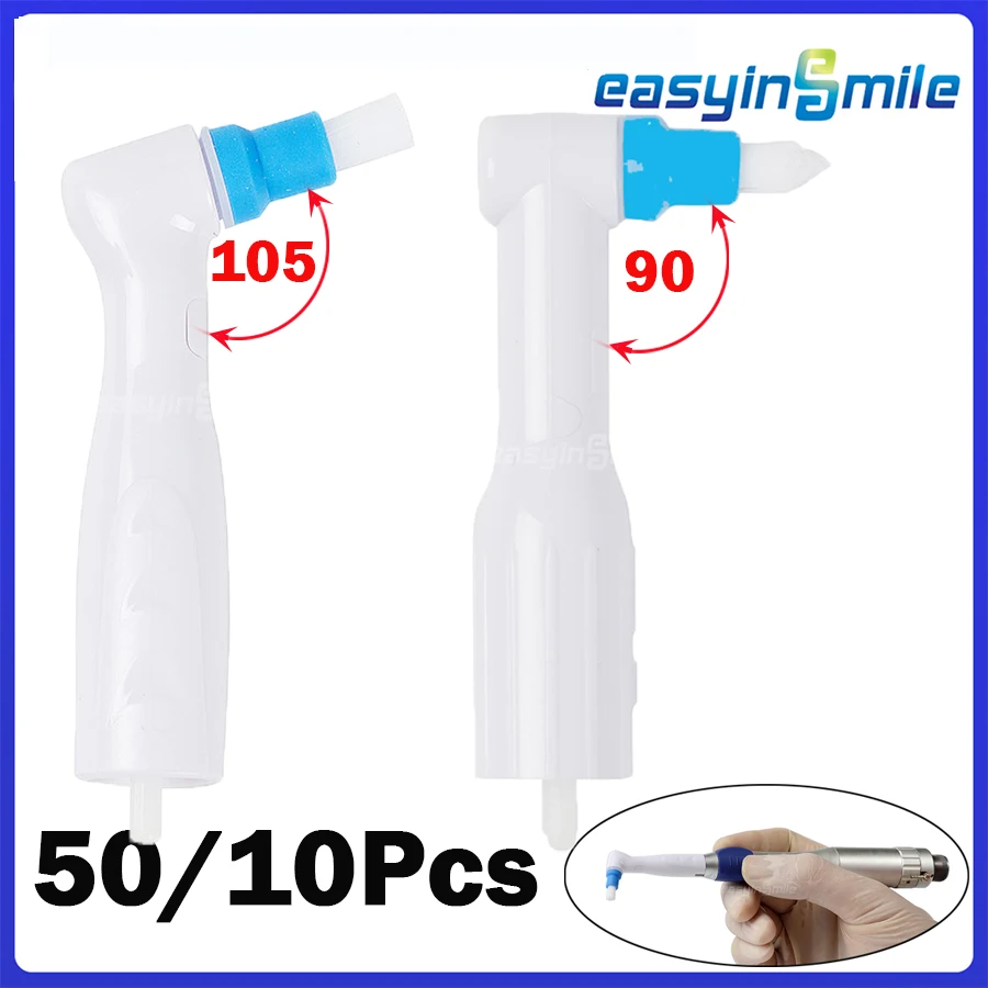 50Pcs Dental Disposable Prophy Angle Polishing Tip polisher Brush Soft Dentist Assistant Teeth Whitening fit straight handpiece