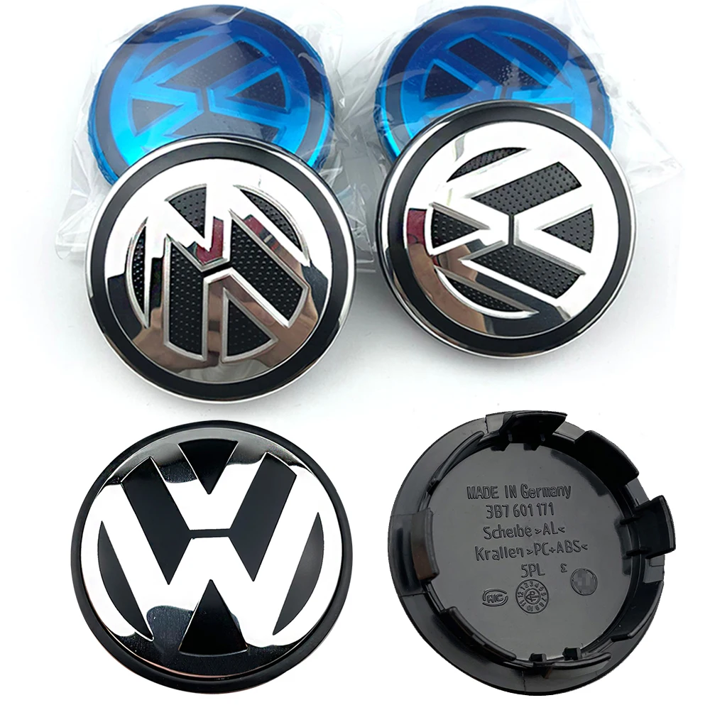 4pcs/set 56mm 65mm Car Styling Wheel Center Cap Hub Covers Badge Accessories For VW Volkswagen Jetta Golf 4 5 6 Polo Passat Bora