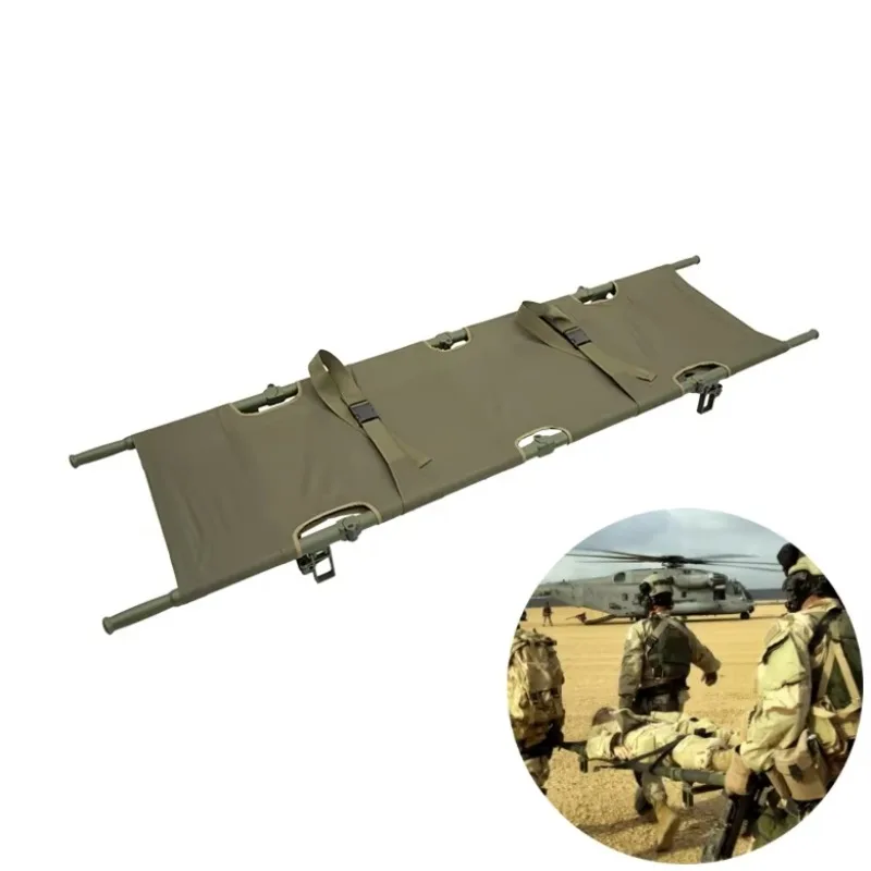 T3 quick folding rescue litter front line battlefield emergency aluminum alloy carbon fiber lightweight stretcher