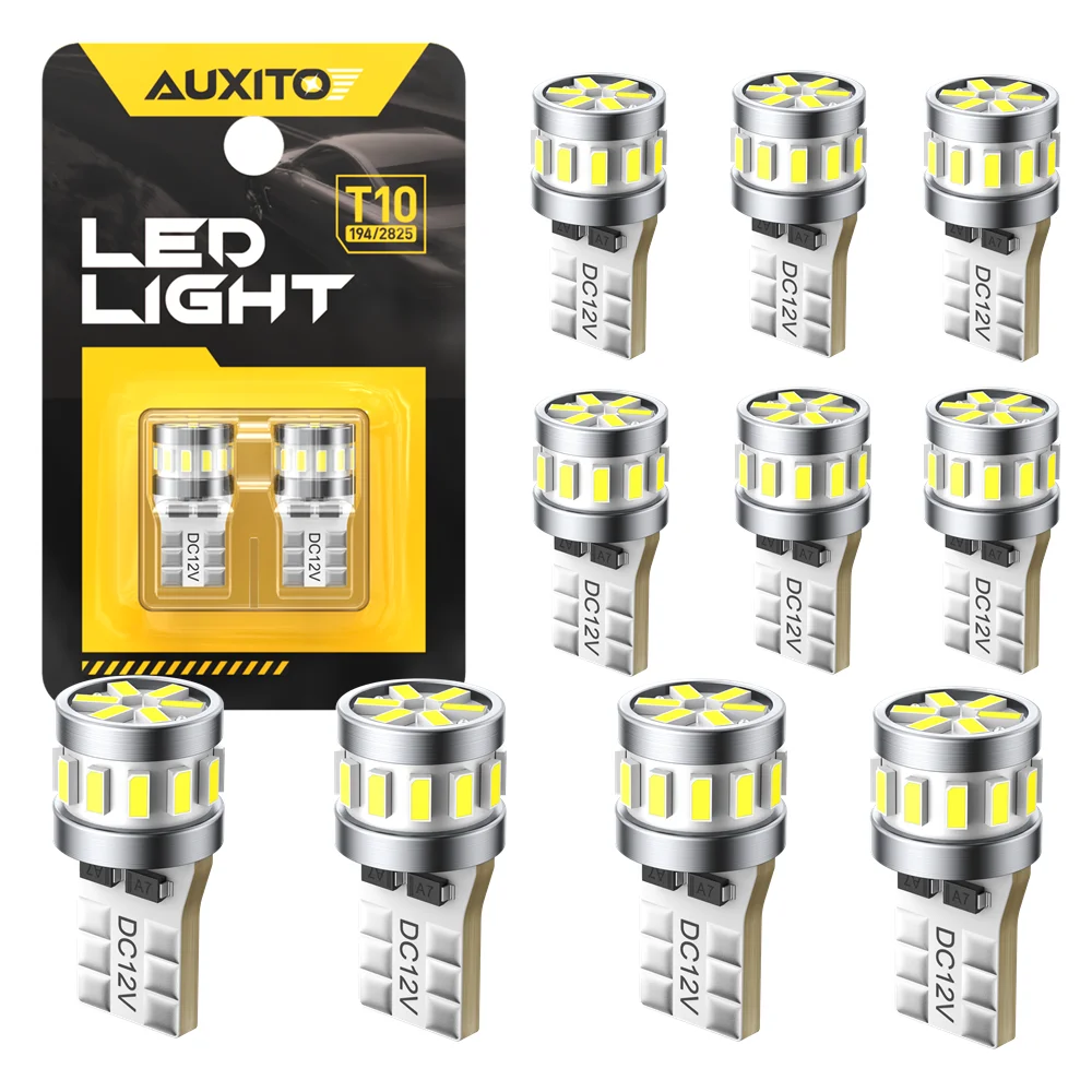 Auxito 10x t10 w5wled canbus lampe licht 6500 auto innen led licht k ultra helle karte kuppel tür kofferraum licht signallampe