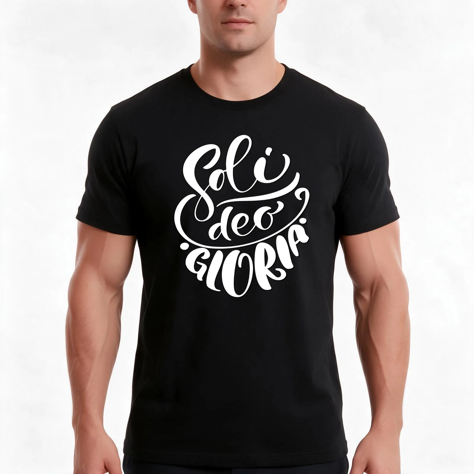 Soli Deo Gloria T-Shirt Summer Casual Cotton Tee Oversized Streetwear Tops Vintage Graphic Print Loose Fit Short Sleeve