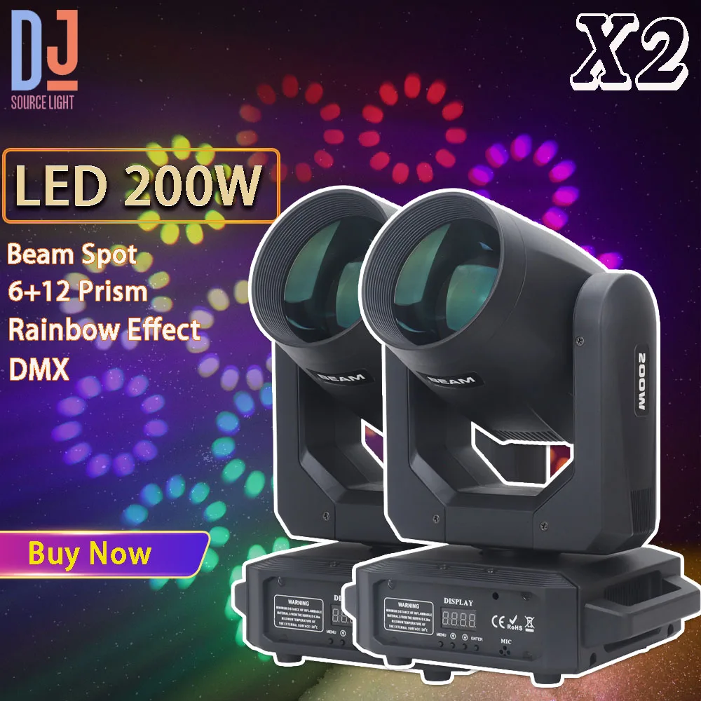 movendo as luzes principais do ponto do feixe 18 prisma efeito do arco iris dj dmx festa do disco clube casamento barra 200w pecas pelo lote 01