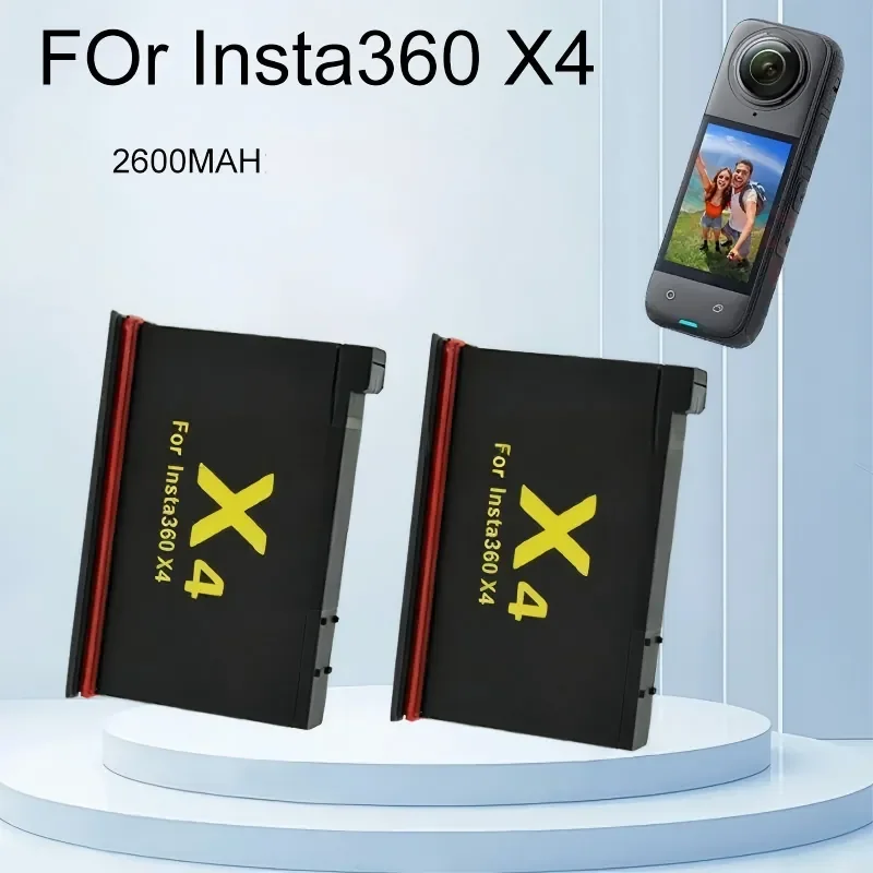 3.85V 2600mAh Camera Batteries for Insta360 X4 for DJI Panoramic Action Cameras Fully Decoded Battery Long Battery Life