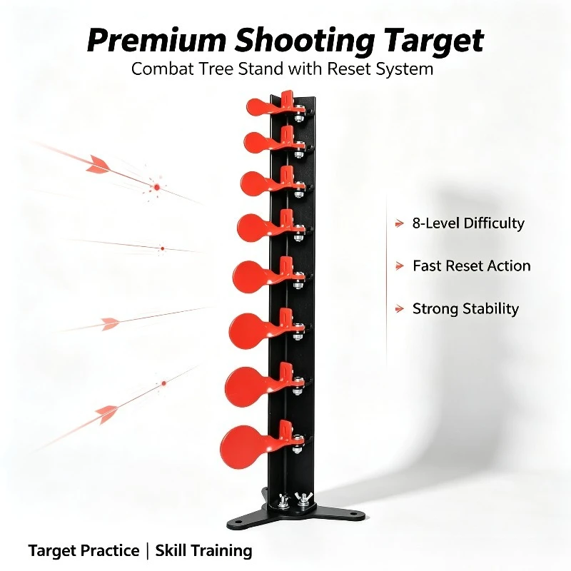 8 Level Upgraded Shooting Tree Target Auto Reset Practice Target for Soft Dart Toy Shooting Training Game