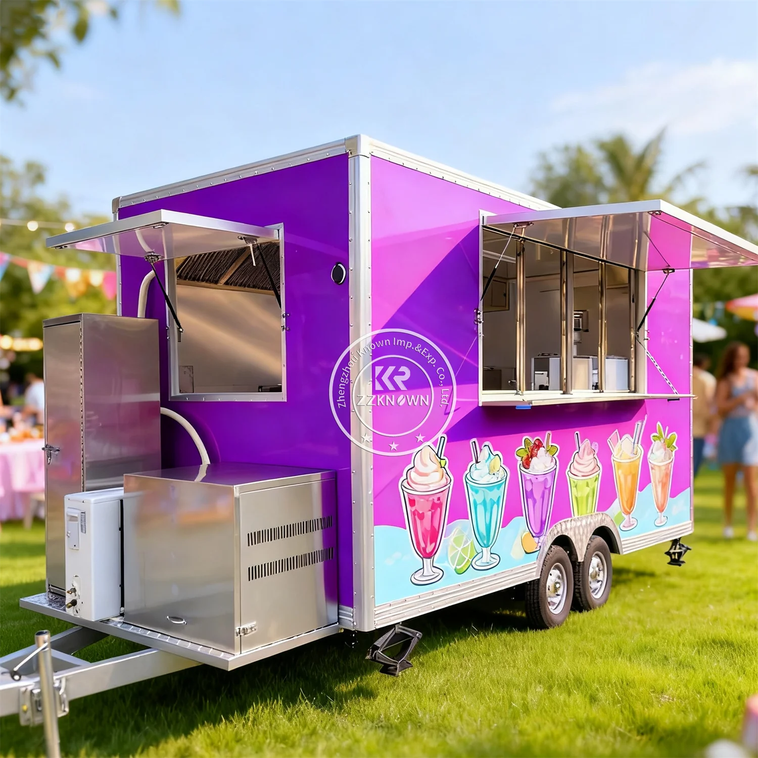 

Street BBQ Concession Trailer Coffee Bar Ice Cream Cart Food Trailer Mobile Restaurant Fully Equipped Fast Food Truck For Sale