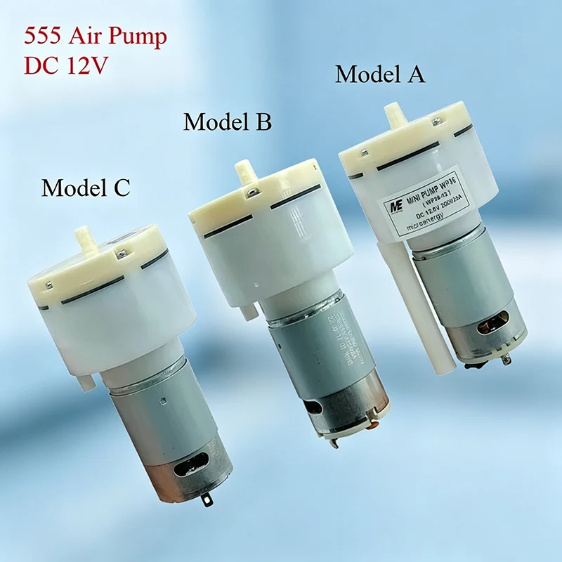 DC 12V Micro 555 Air Pump 60mm Large Flow WP36 Negative Pressure Vacuum Pump DIY Inflator Packer for DIY Projects