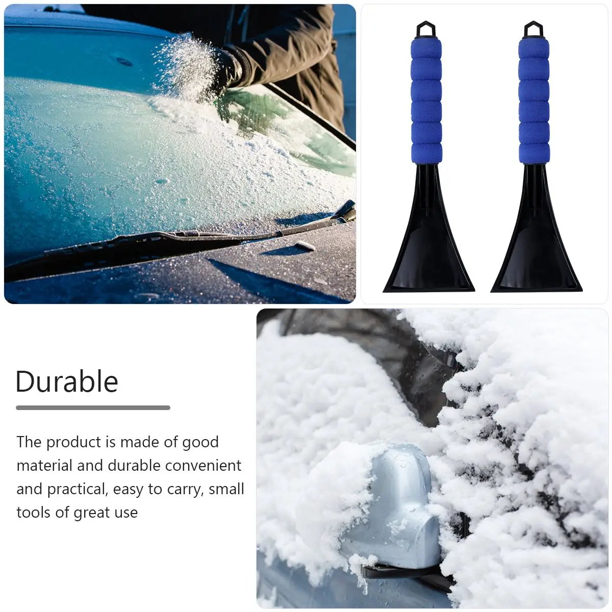 

Shovel Durable EVA Handle Lightweight Compact Car Ice Snow Removal Products Removal Tool Smooth Surface Ice Snow Products