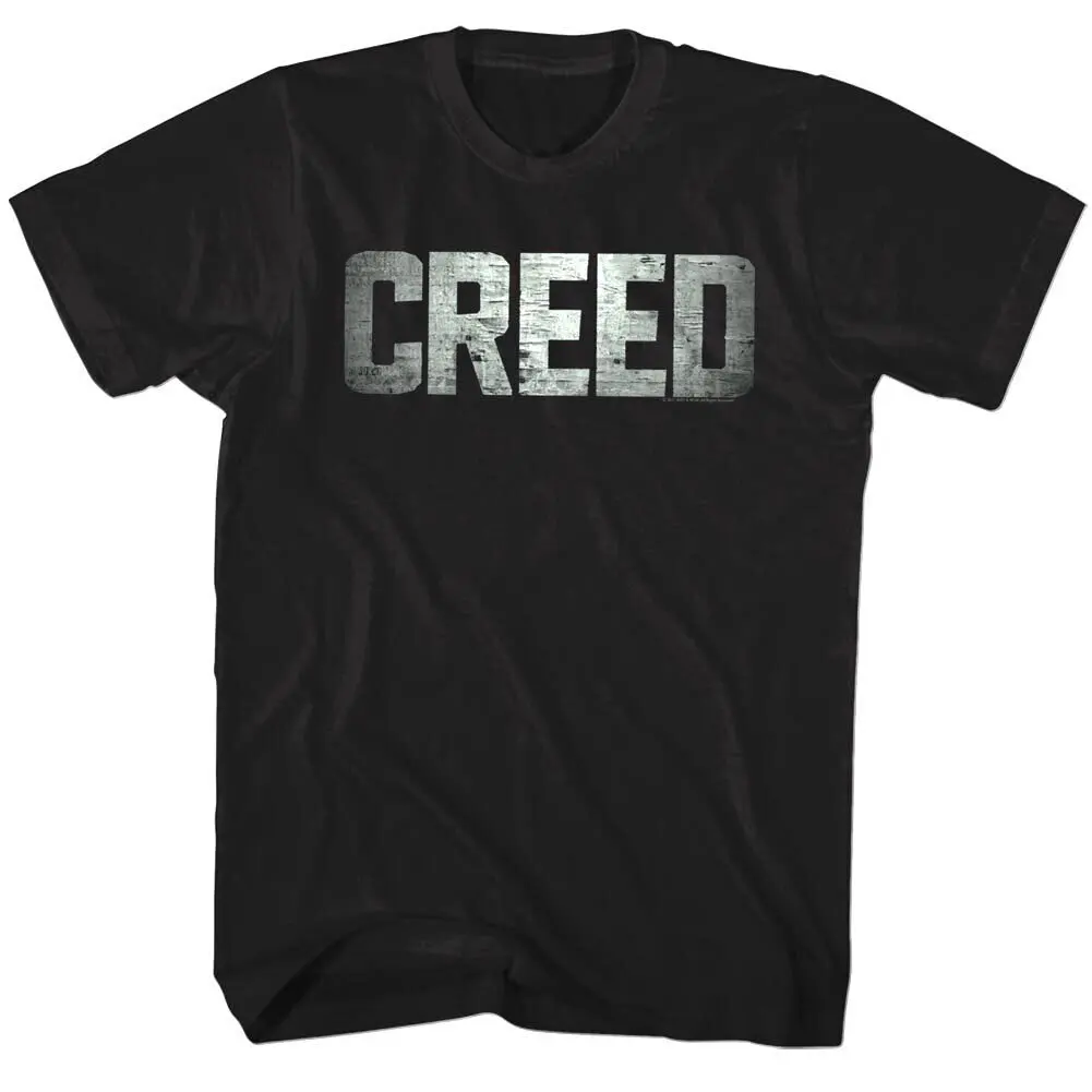 Camiseta Creed Movie para hombre con logotipo metálico Rocky Balboa, camisetas gráficas de leyenda del campeonato de boxeo
