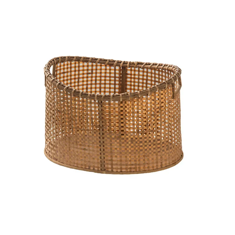 

Japanese Rattan Hollow Storage Basket Multifunctional Dirty Laundry Baskets Environmental Health Wicker Natural Organizer