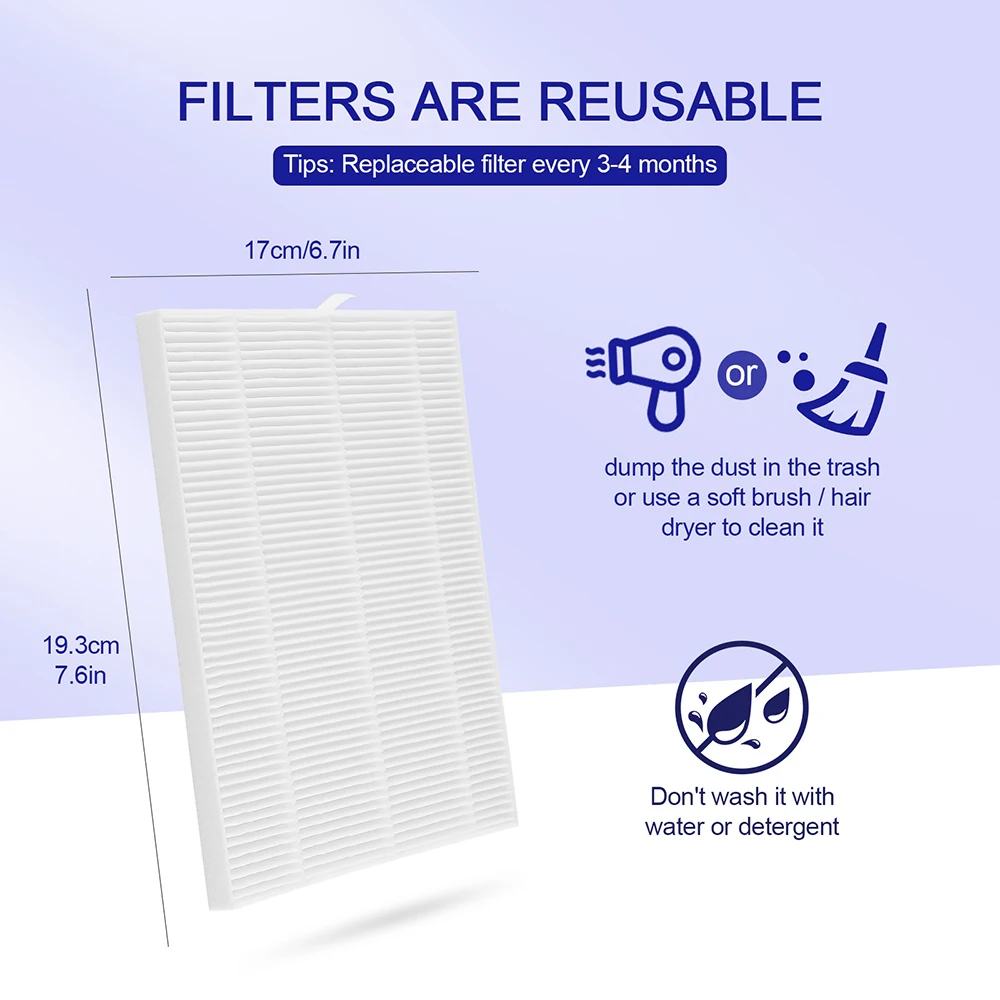 Replacement Reusable Nail Filters For 120W Nail Dust Collector Filter Brushless Nail Dust Extractor Original Filter