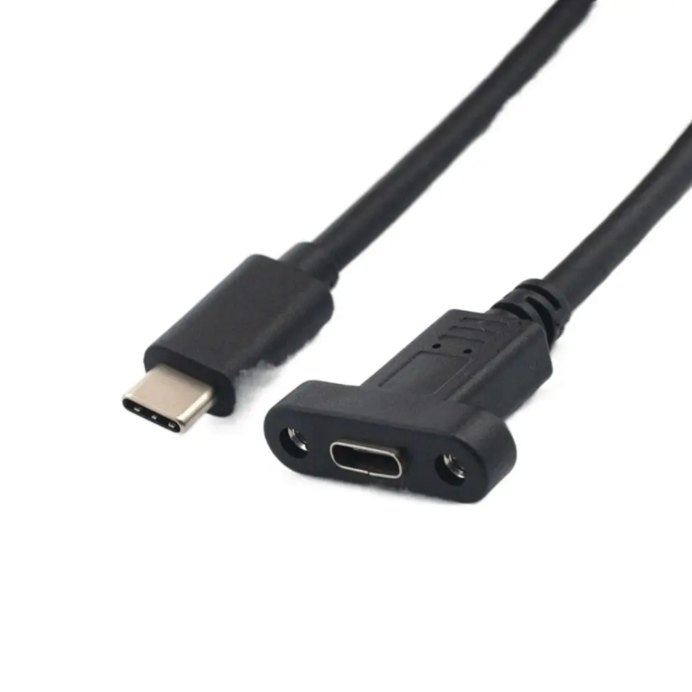 Panelowy złącze USB3.1 z otworem na śrubę, przedłużacz USB-C z blokadą, kabel złącza USB-C męski na żeński, przedłużacz USB-C — zdjęcie produktu 5