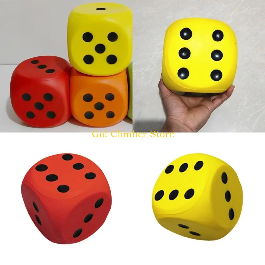 

Q84C 15cm Foam Dices with Rounded Edges, Indoor Outdoor Dices Soft Sponge Dices For Family Game, School Game Educational Toy